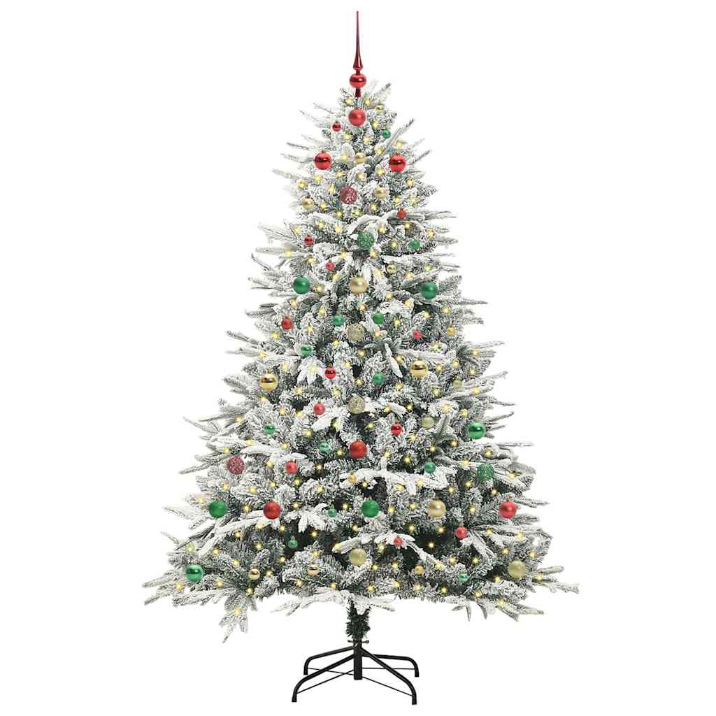 Artificial Pre-lit Christmas Tree with Ball Set Green 70.9