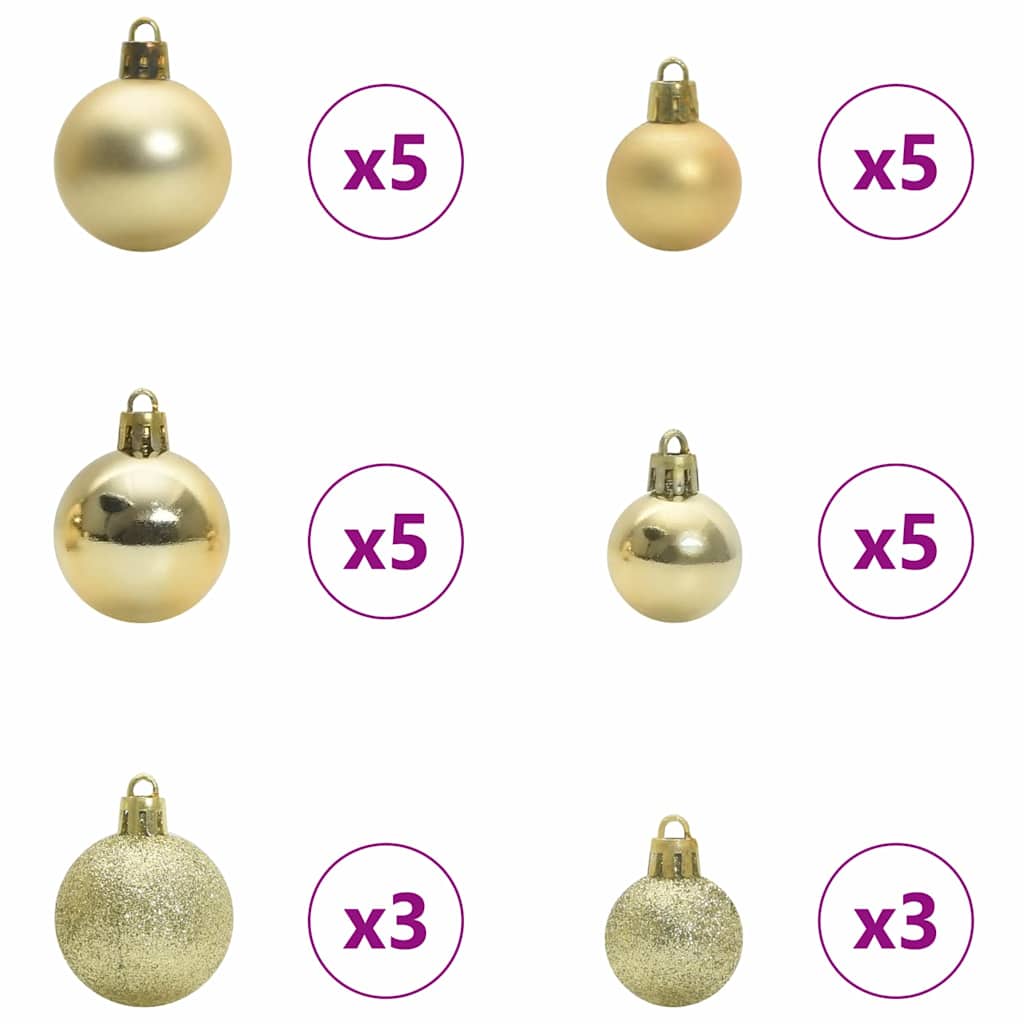 Artificial Pre-lit Christmas Tree with Ball Set Green 70.9