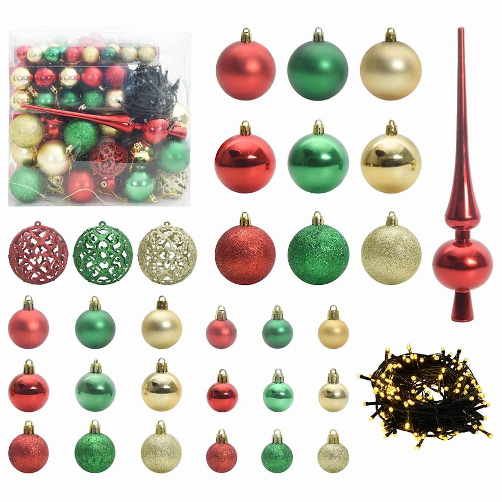 Artificial Pre-lit Christmas Tree with Ball Set Green 70.9