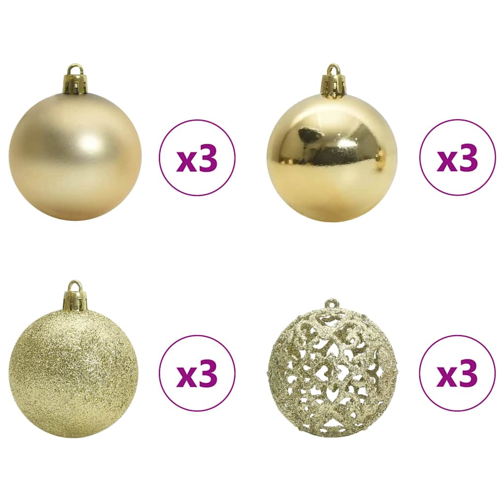 Artificial Pre-lit Christmas Tree with Ball Set Green 70.9