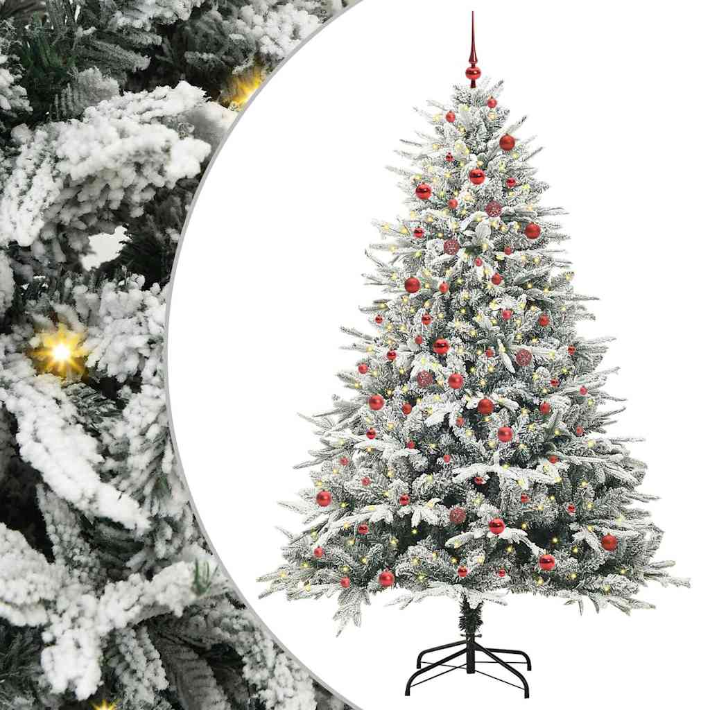 Artificial Pre-lit Christmas Tree with Ball Set Green 82.7