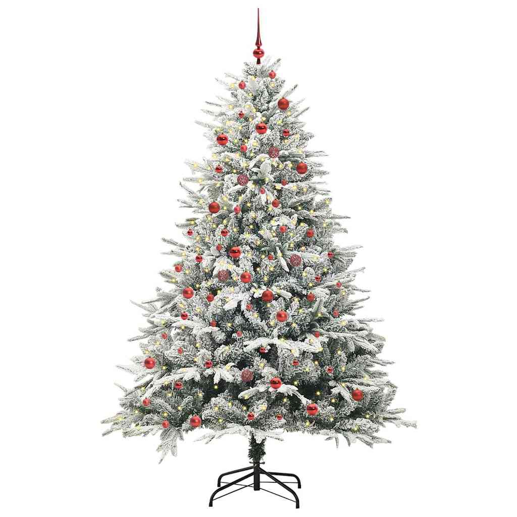 Artificial Pre-lit Christmas Tree with Ball Set Green 82.7