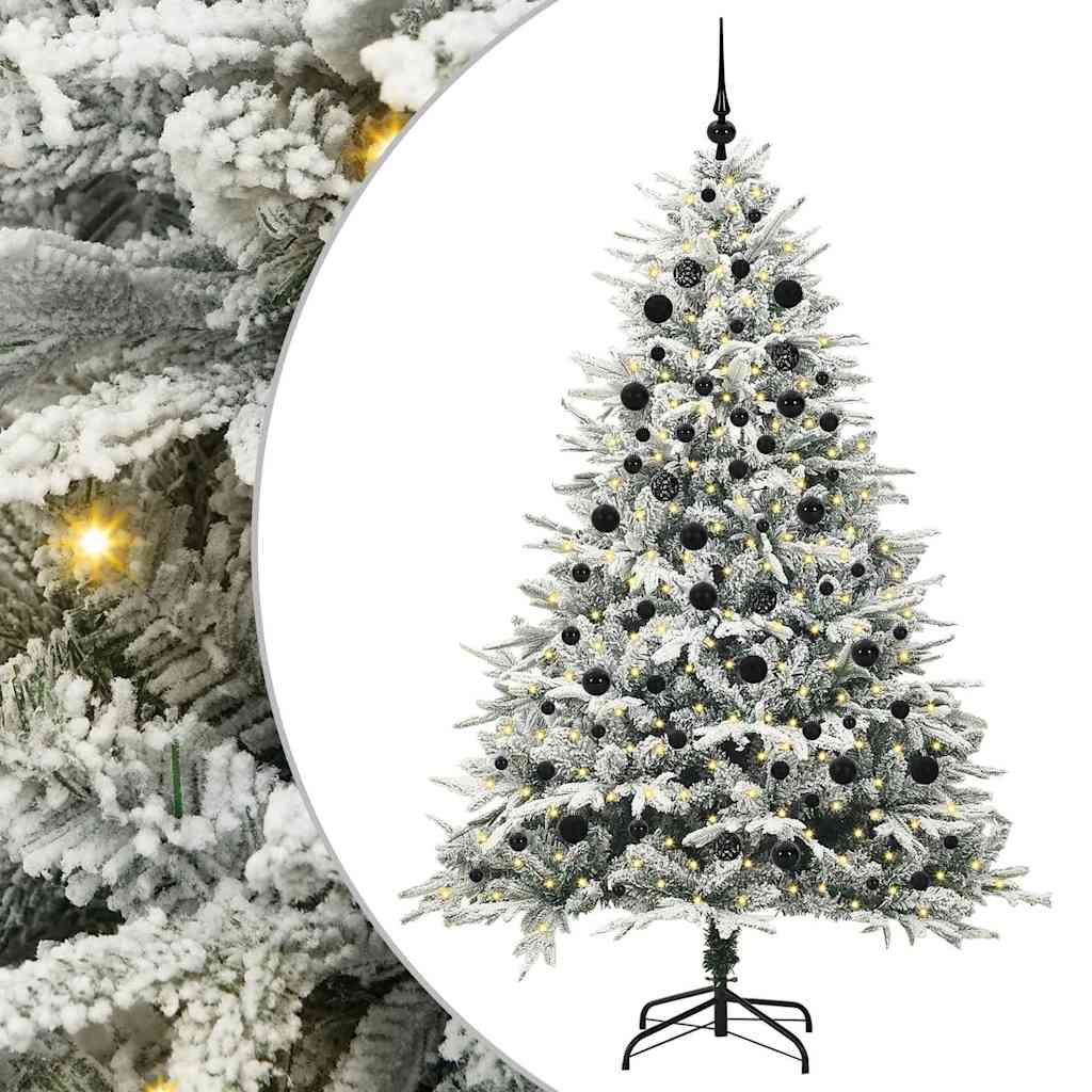 Artificial Pre-lit Christmas Tree with Ball Set Green 82.7