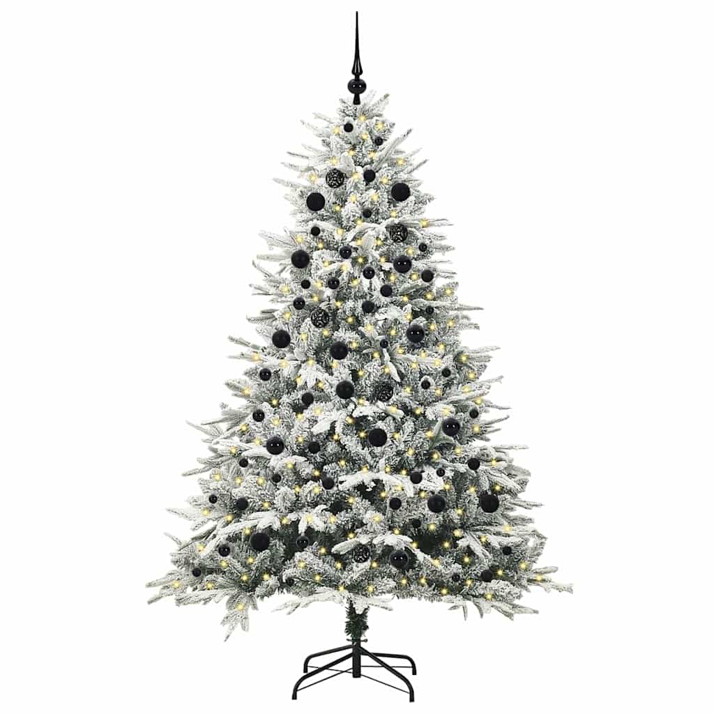 Artificial Pre-lit Christmas Tree with Ball Set Green 82.7