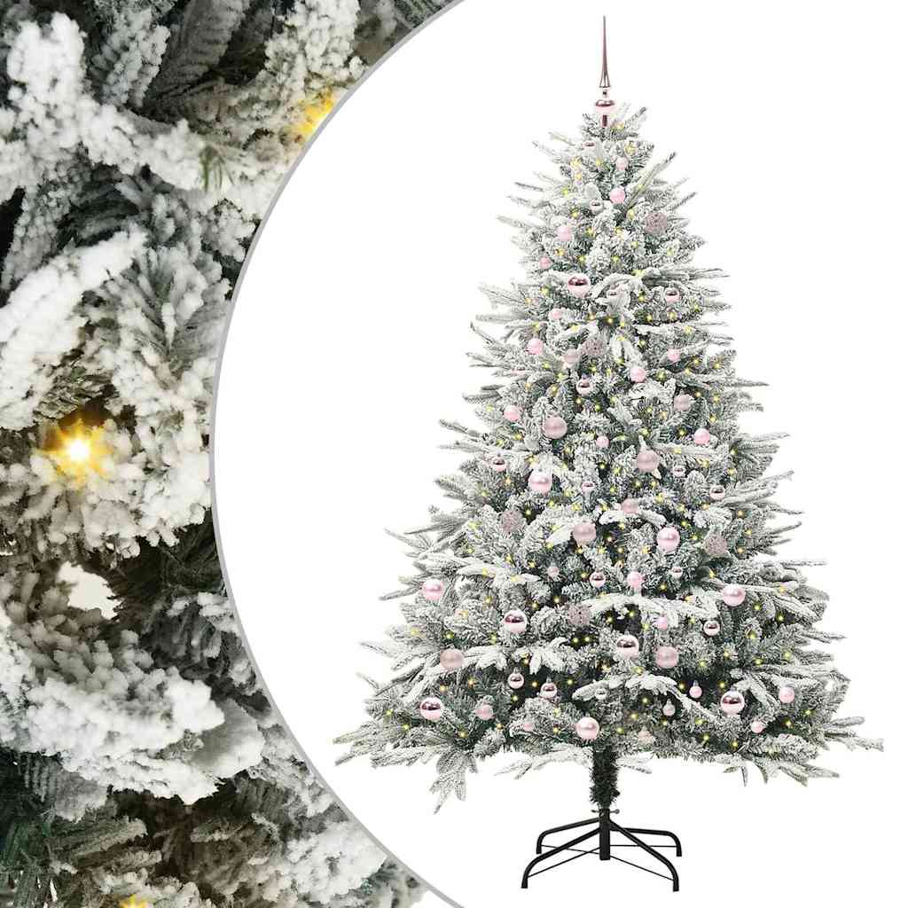 Artificial Pre-lit Christmas Tree with Ball Set Green 82.7