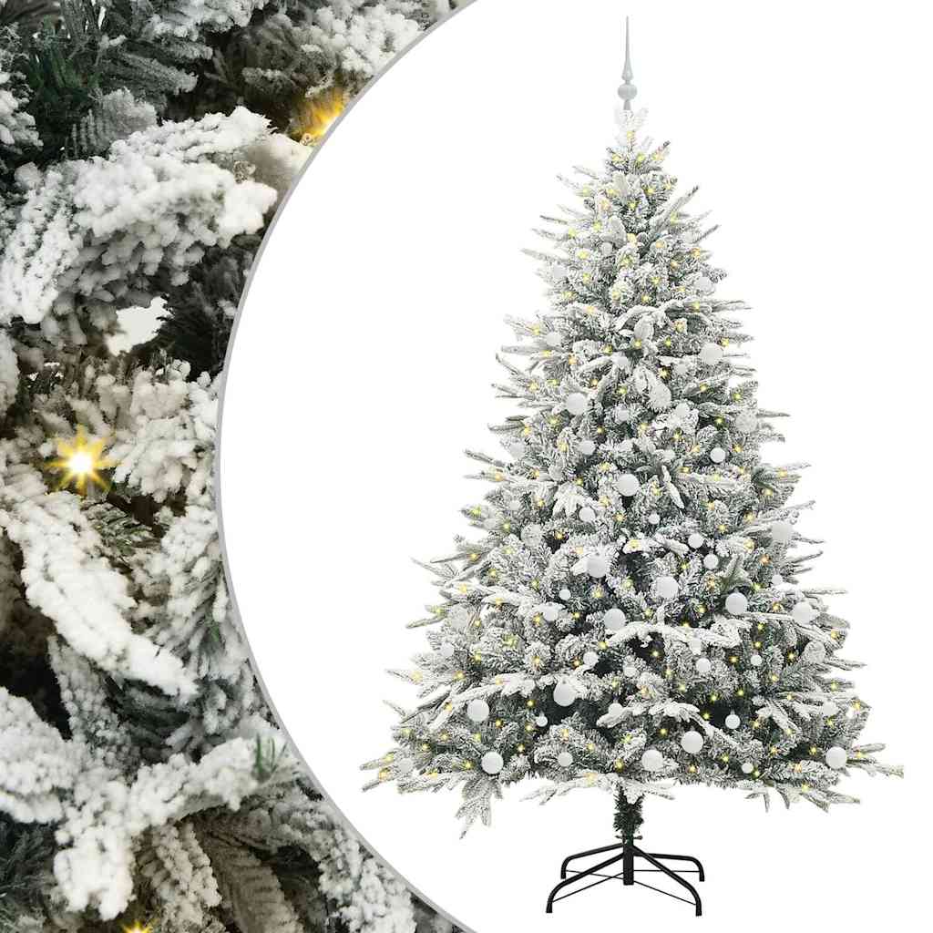 Artificial Pre-lit Christmas Tree with Ball Set Green 82.7