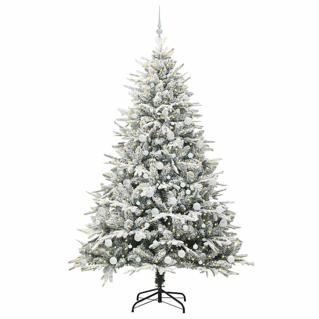 Artificial Pre-lit Christmas Tree with Ball Set Green 82.7