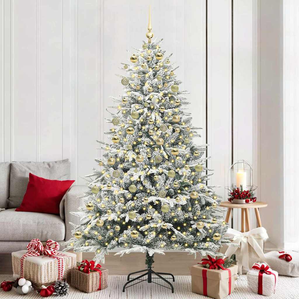 Artificial Pre-lit Christmas Tree with Ball Set Green 82.7