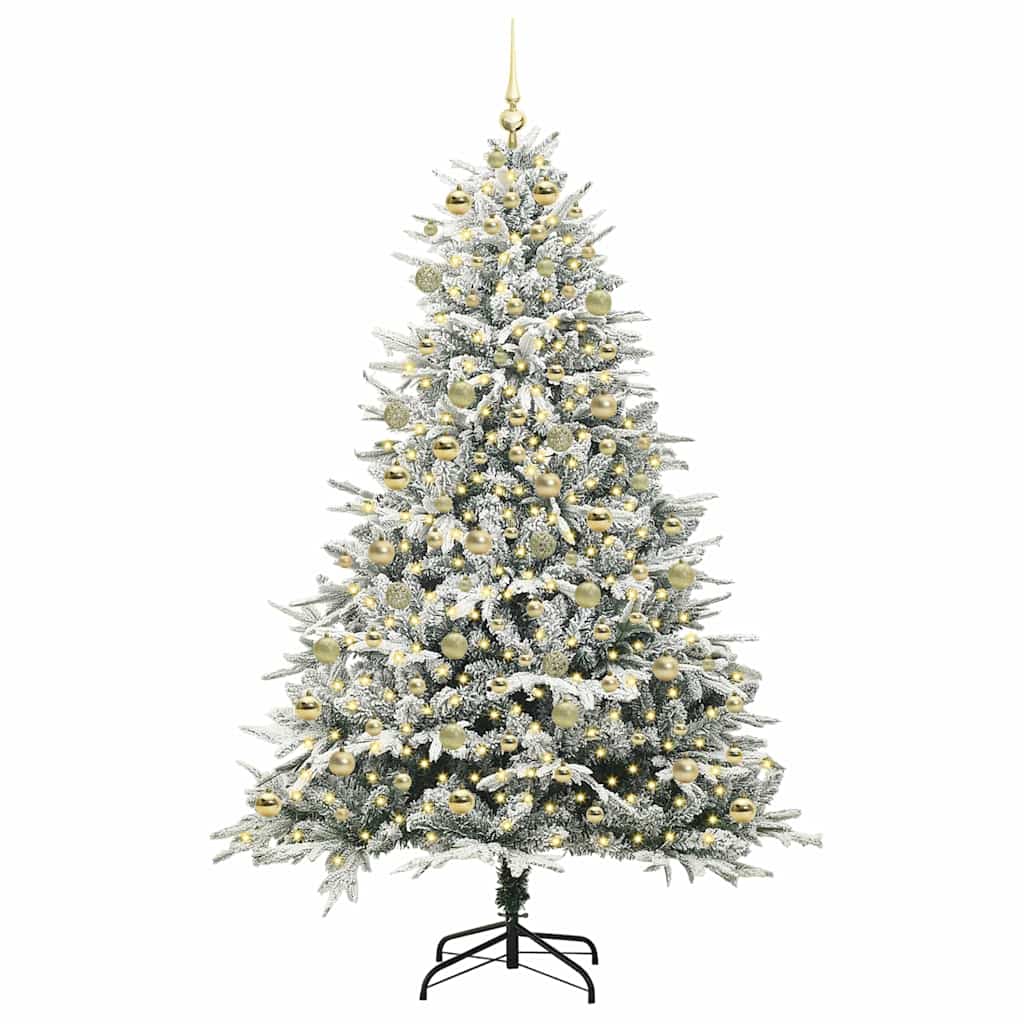 Artificial Pre-lit Christmas Tree with Ball Set Green 82.7