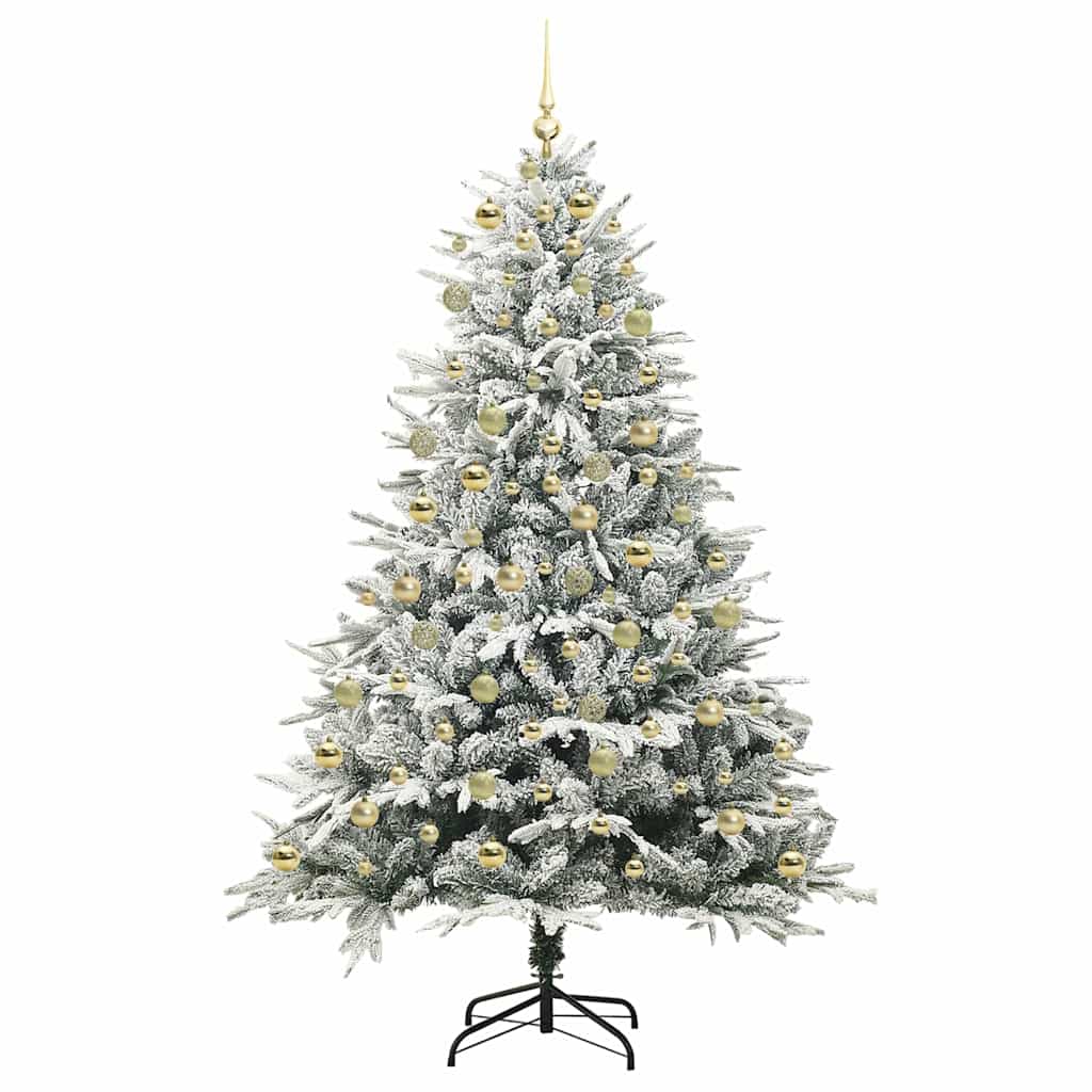 Artificial Pre-lit Christmas Tree with Ball Set Green 82.7