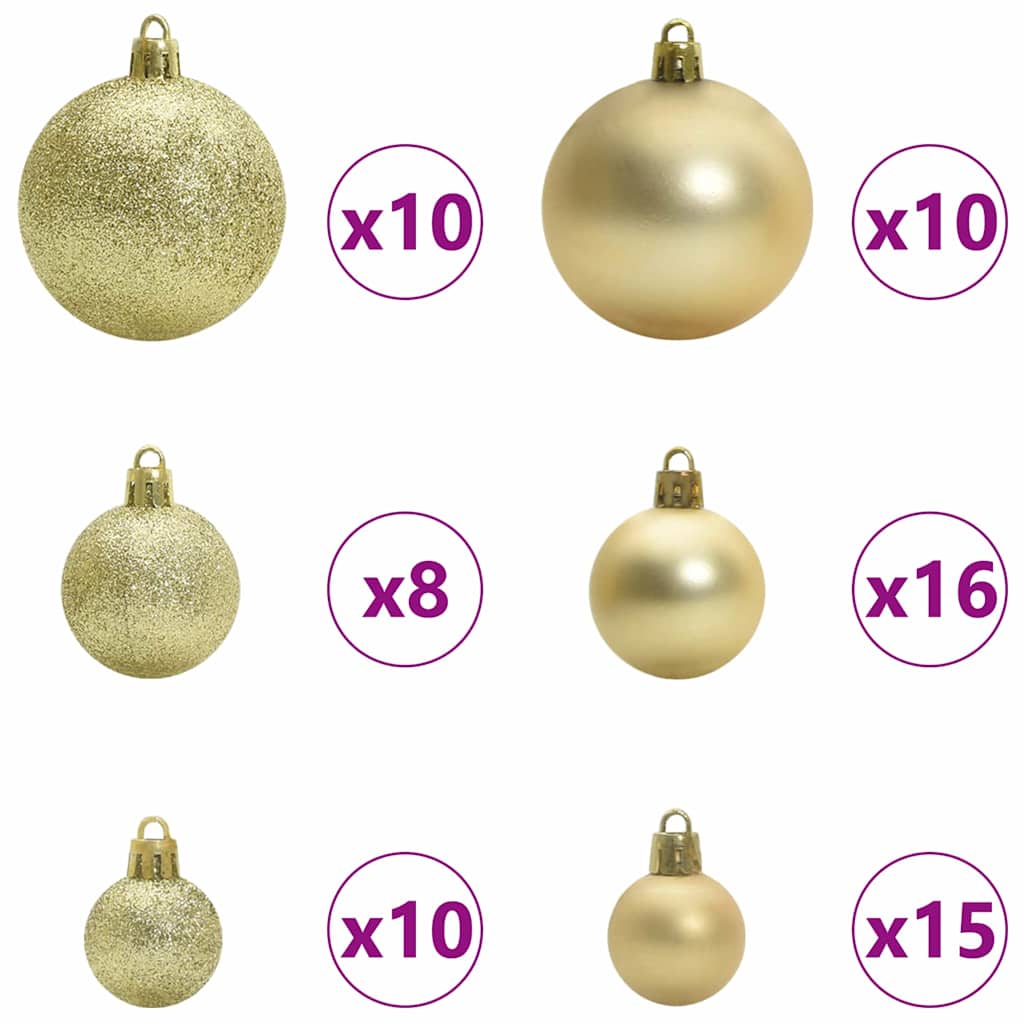 Artificial Pre-lit Christmas Tree with Ball Set Green 82.7