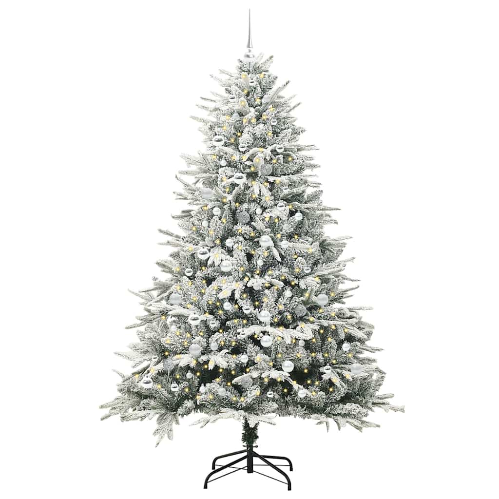 Artificial Pre-lit Christmas Tree with Ball Set Green 82.7