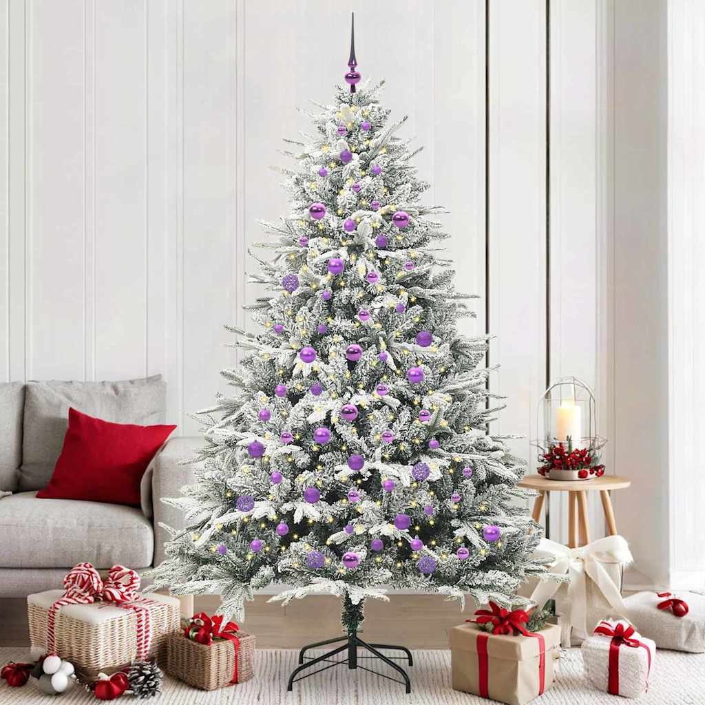 Artificial Pre-lit Christmas Tree with Ball Set Green 82.7