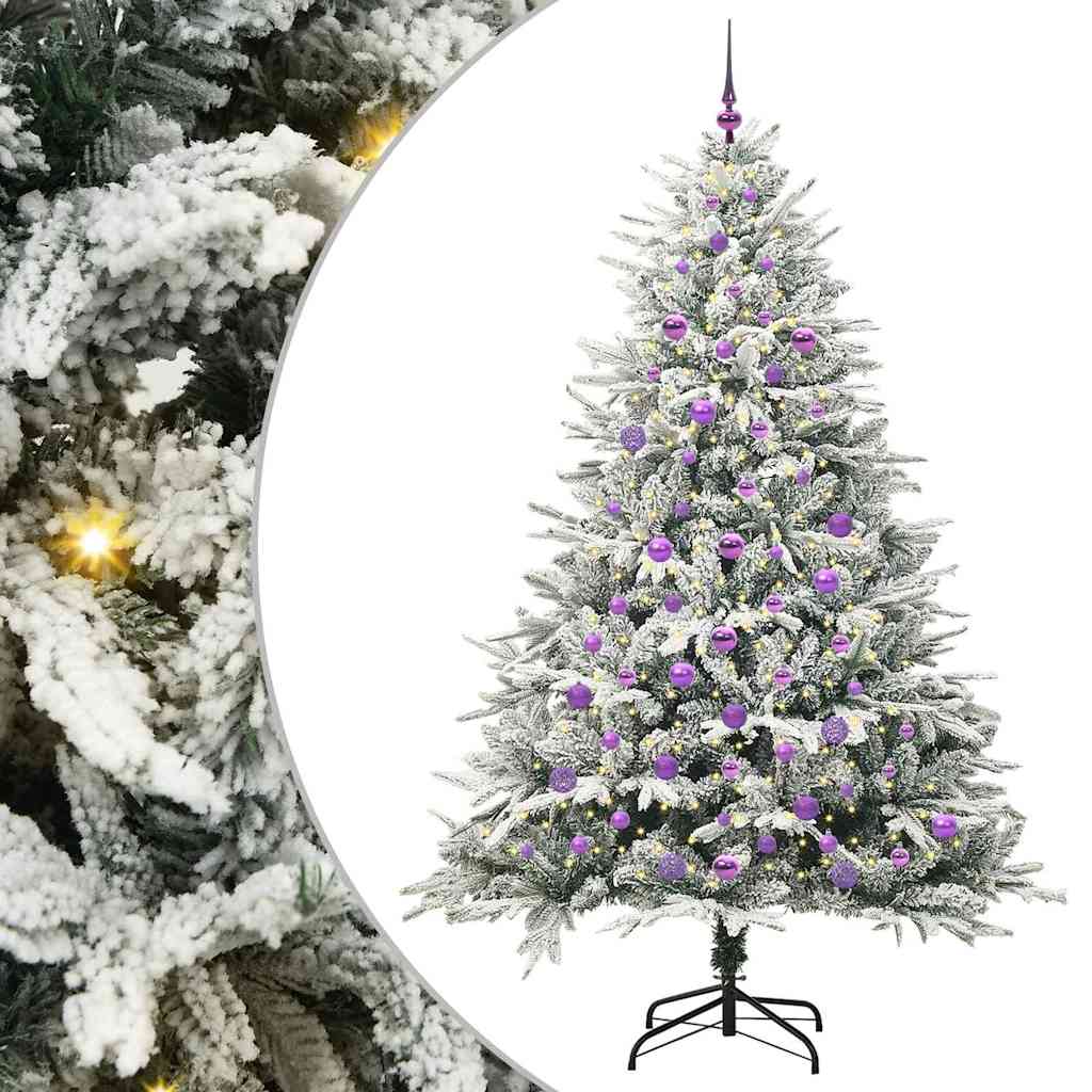 Artificial Pre-lit Christmas Tree with Ball Set Green 82.7