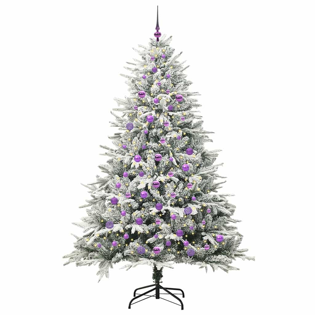 Artificial Pre-lit Christmas Tree with Ball Set Green 82.7