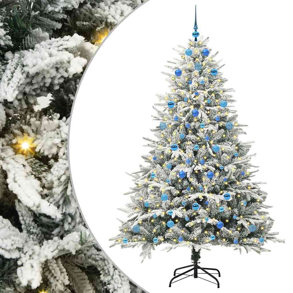 Artificial Pre-lit Christmas Tree with Ball Set Green 82.7
