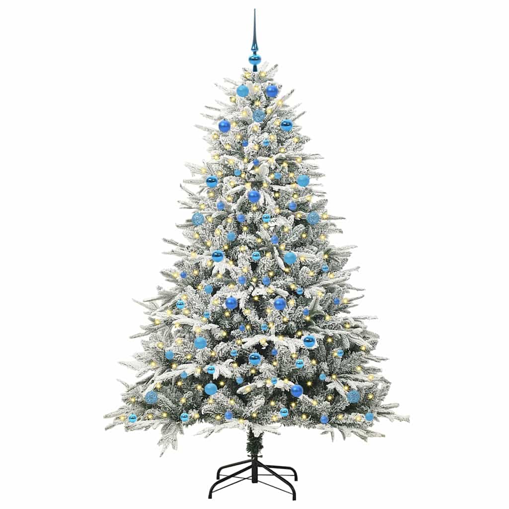 Artificial Pre-lit Christmas Tree with Ball Set Green 82.7