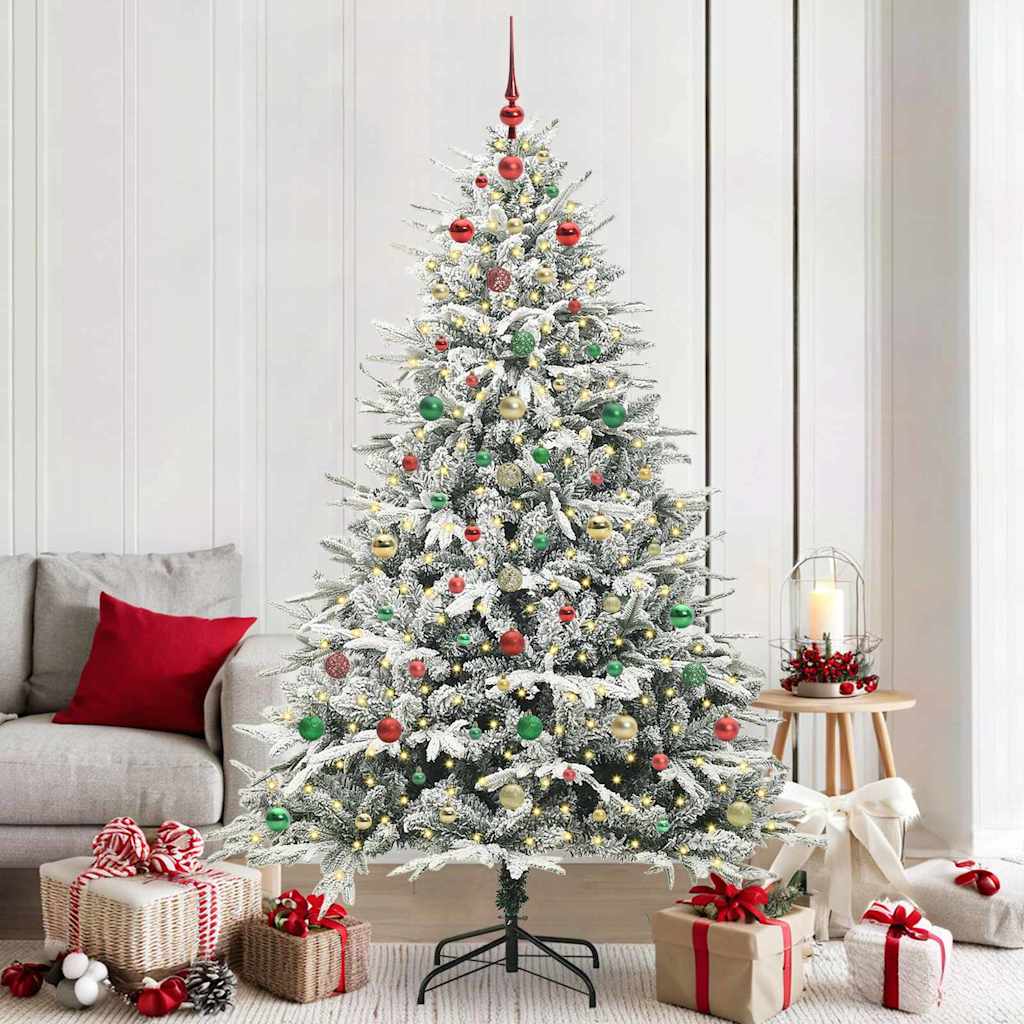 Artificial Pre-lit Christmas Tree with Ball Set Green 82.7