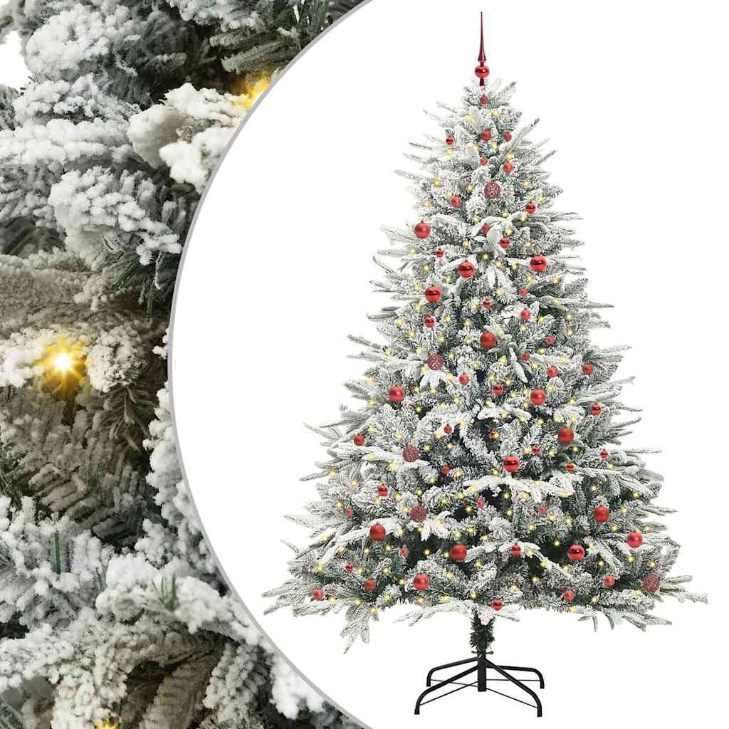 Artificial Pre-lit Christmas Tree with Ball Set Green 94.5