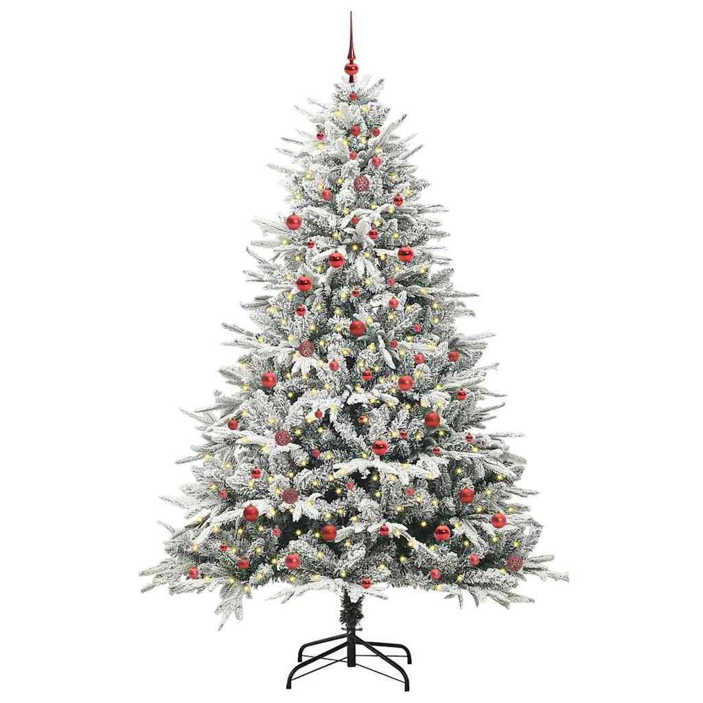 Artificial Pre-lit Christmas Tree with Ball Set Green 94.5