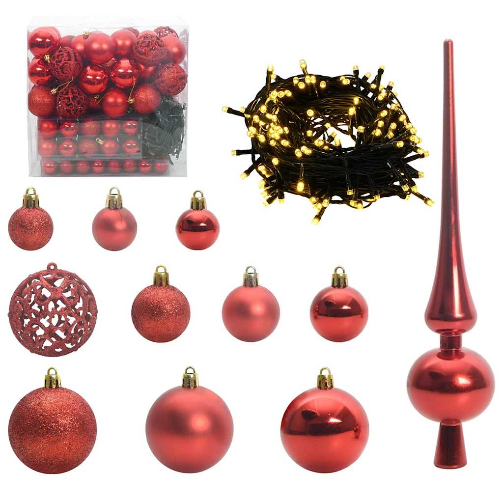 Artificial Pre-lit Christmas Tree with Ball Set Green 94.5