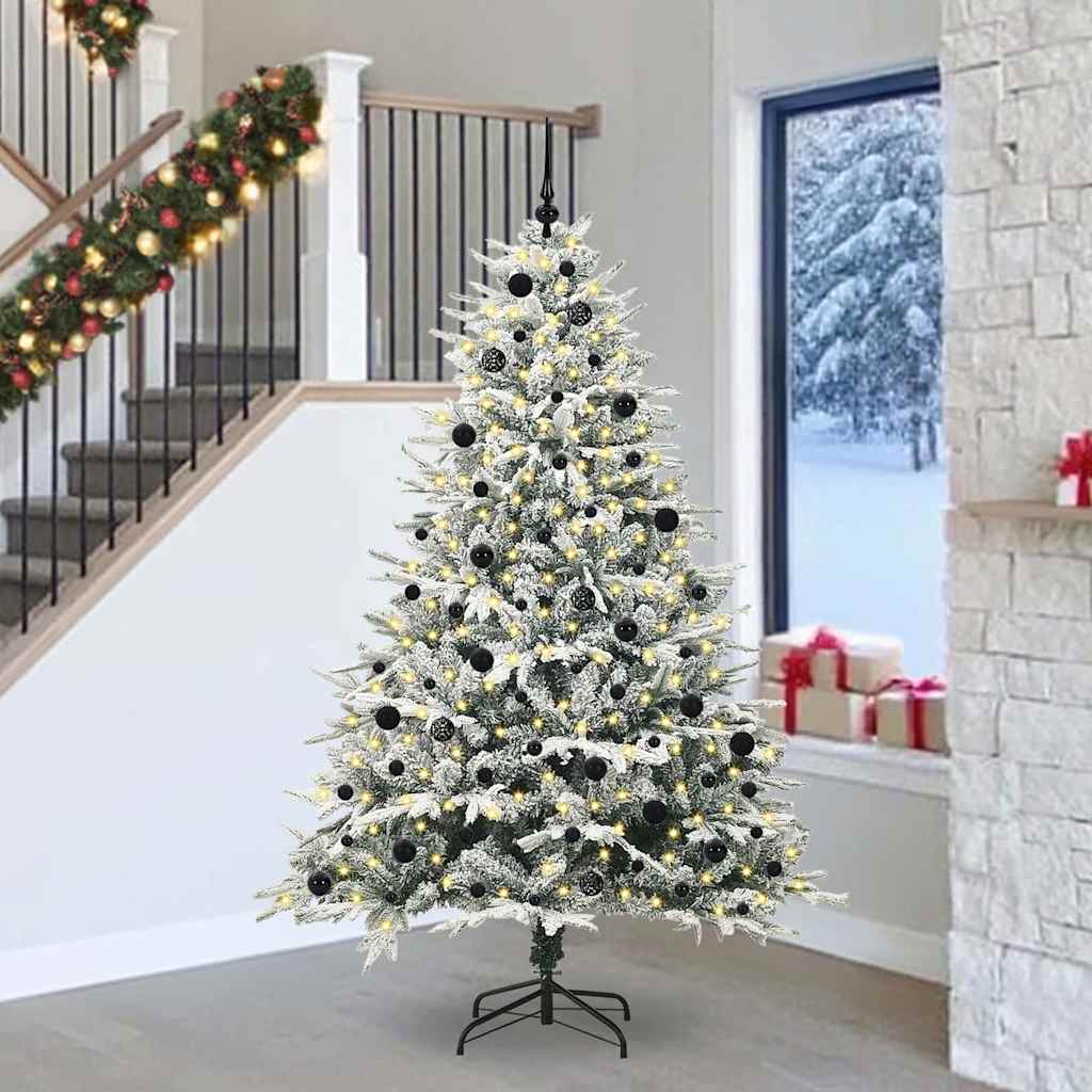 Artificial Pre-lit Christmas Tree with Ball Set Green 94.5