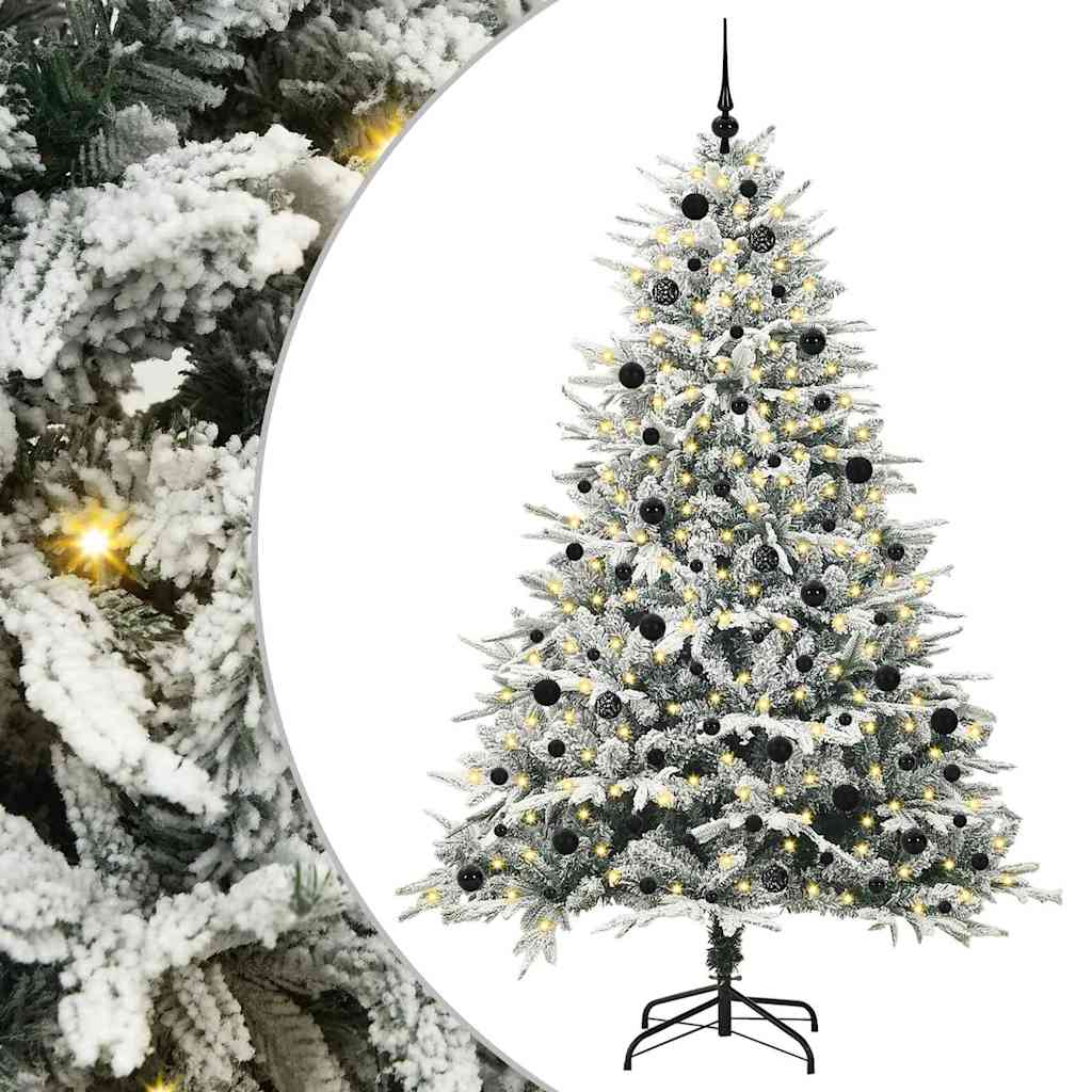 Artificial Pre-lit Christmas Tree with Ball Set Green 94.5