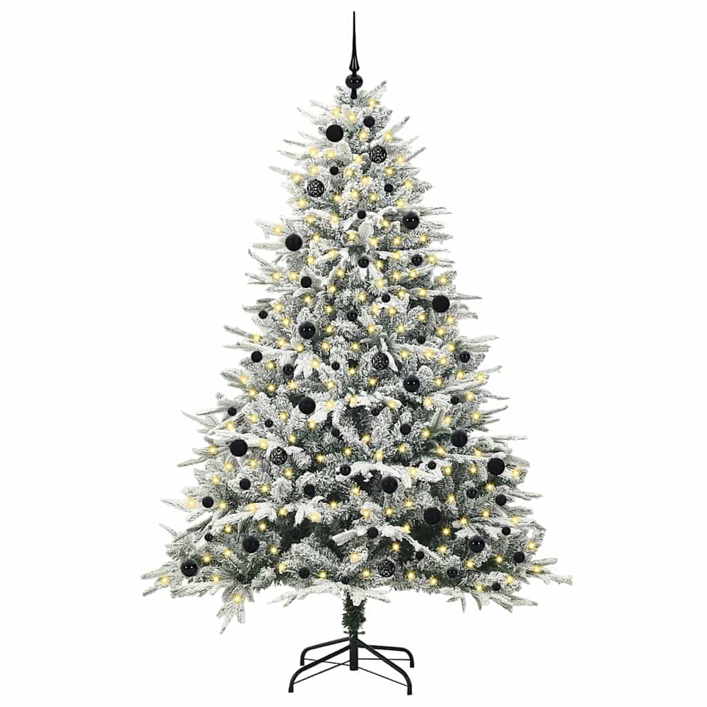 Artificial Pre-lit Christmas Tree with Ball Set Green 94.5
