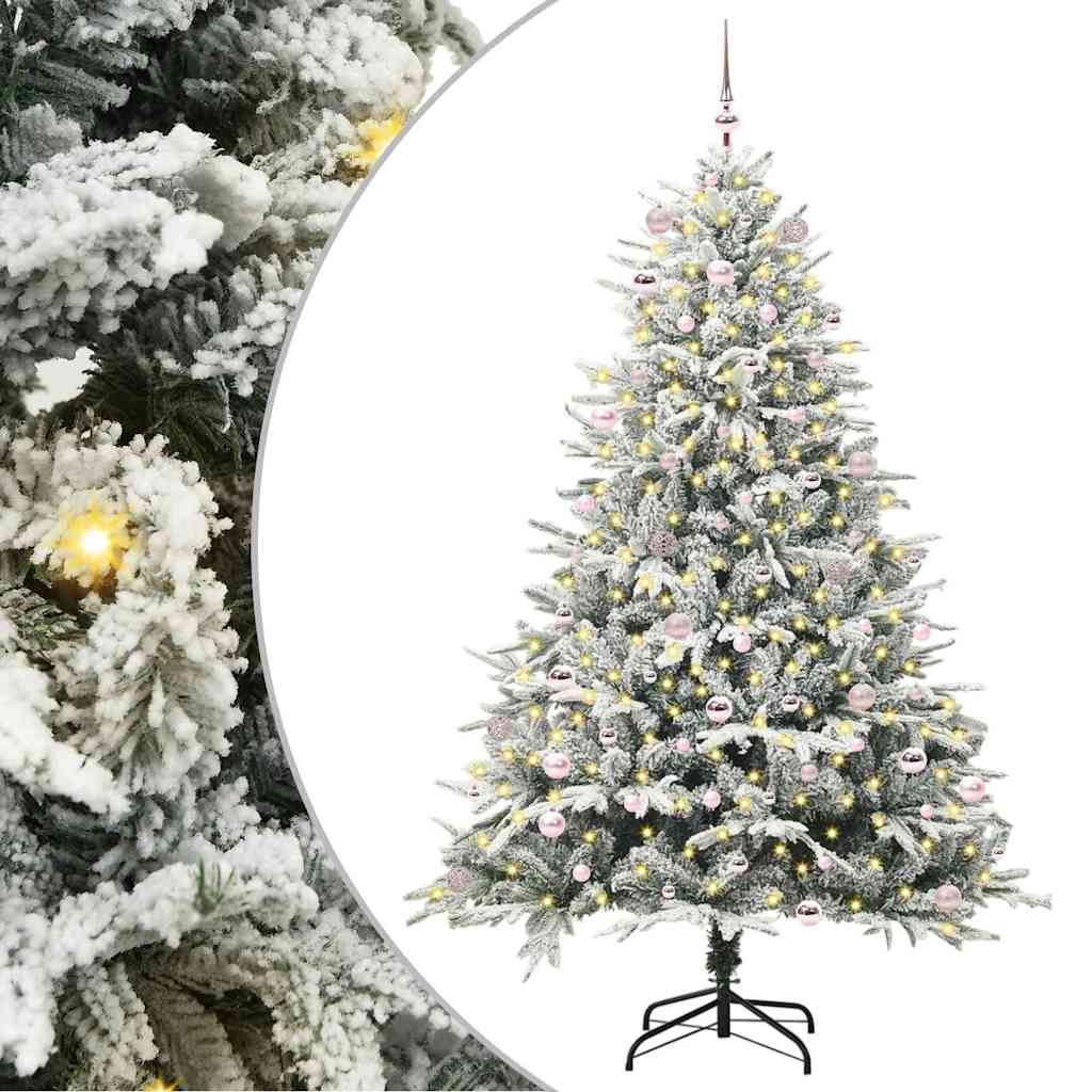 Artificial Pre-lit Christmas Tree with Ball Set Green 94.5