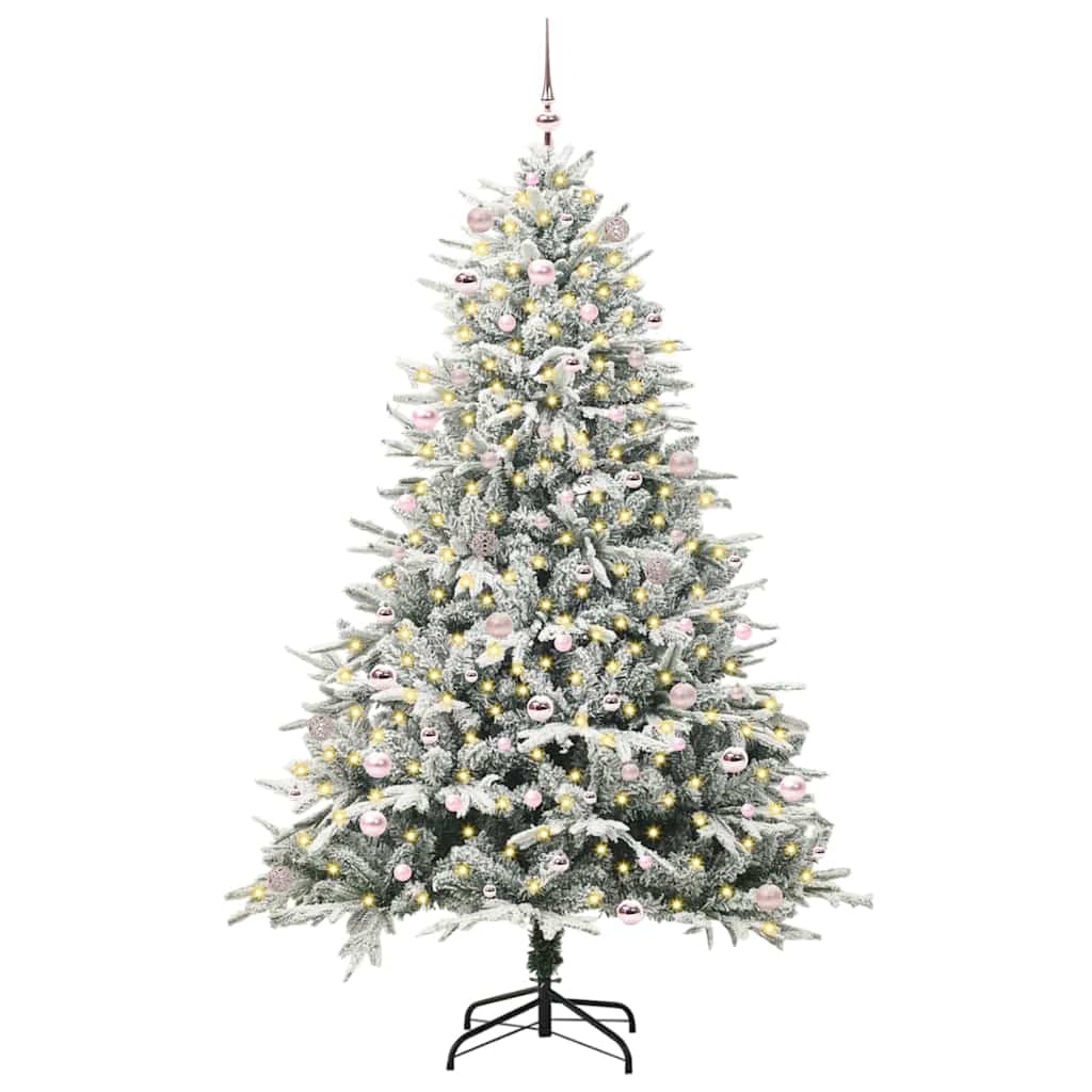 Artificial Pre-lit Christmas Tree with Ball Set Green 94.5