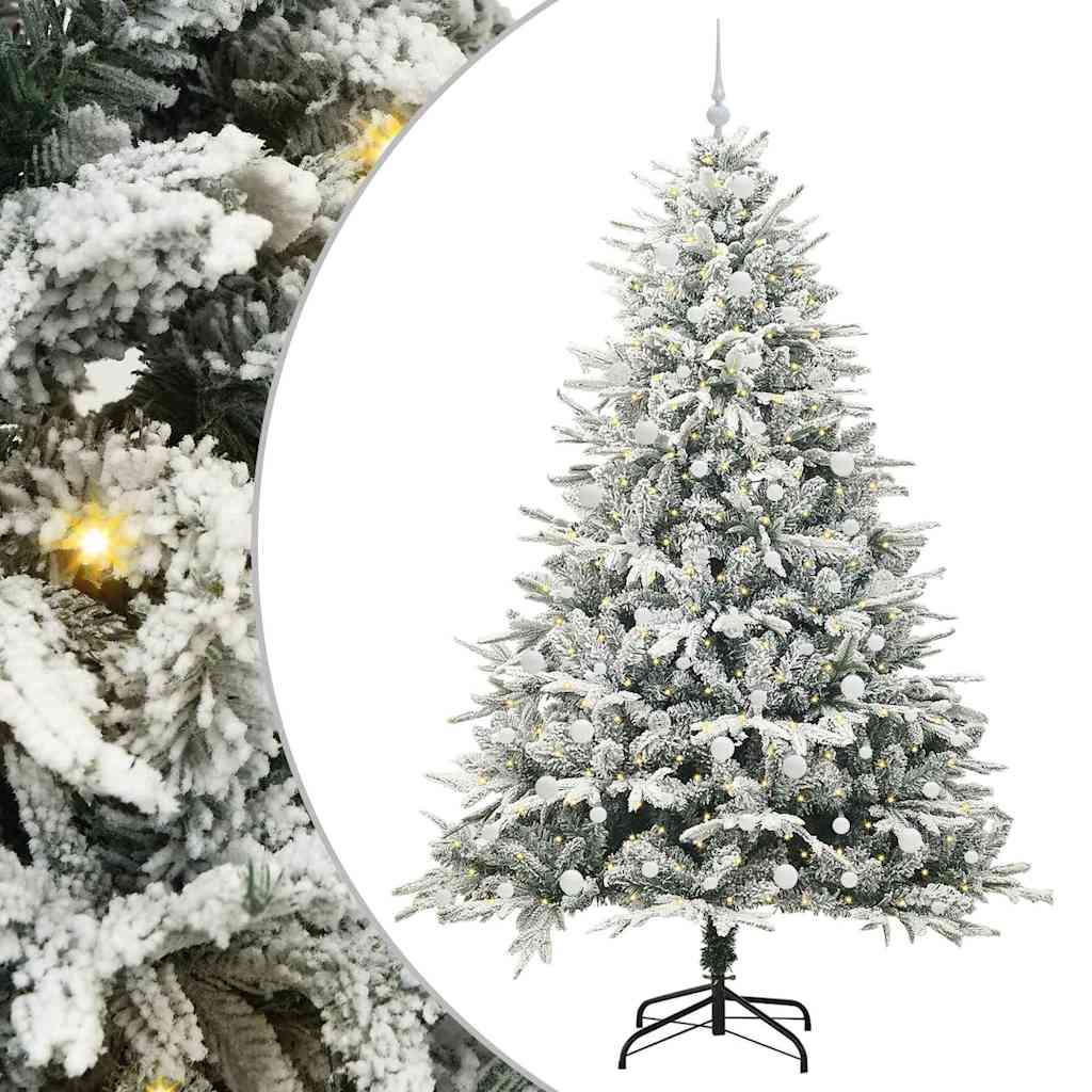 Artificial Pre-lit Christmas Tree with Ball Set Green 94.5