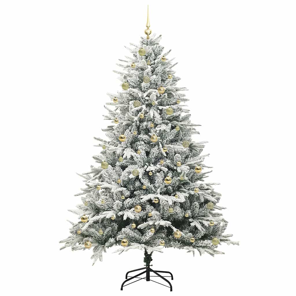 Artificial Pre-lit Christmas Tree with Ball Set Green 94.5