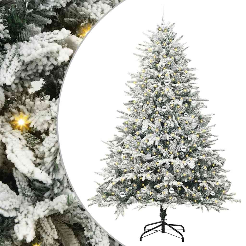Artificial Pre-lit Christmas Tree with Ball Set Green 94.5
