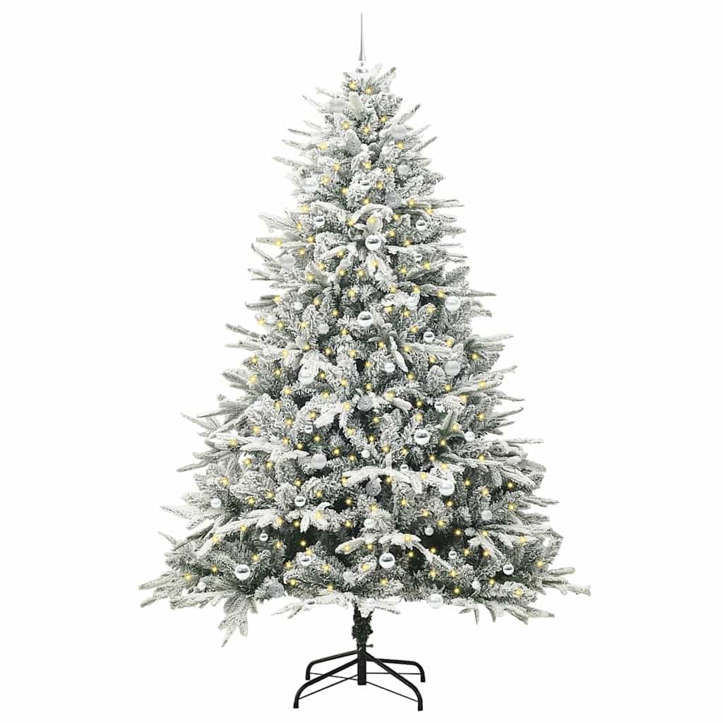 Artificial Pre-lit Christmas Tree with Ball Set Green 94.5