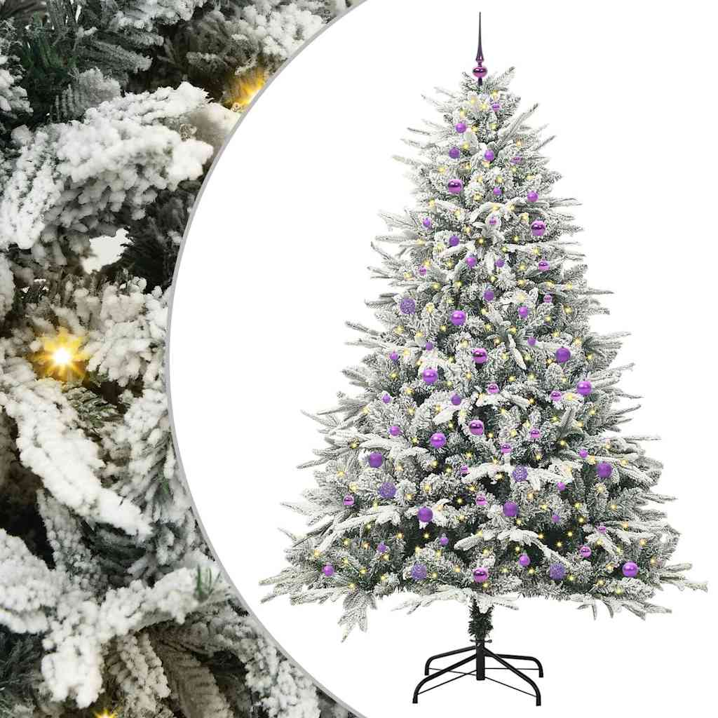 Artificial Pre-lit Christmas Tree with Ball Set Green 94.5