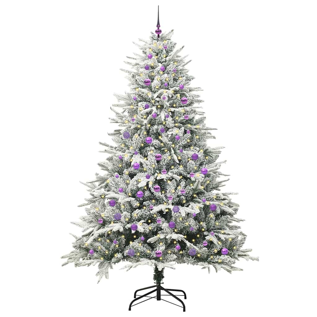 Artificial Pre-lit Christmas Tree with Ball Set Green 94.5
