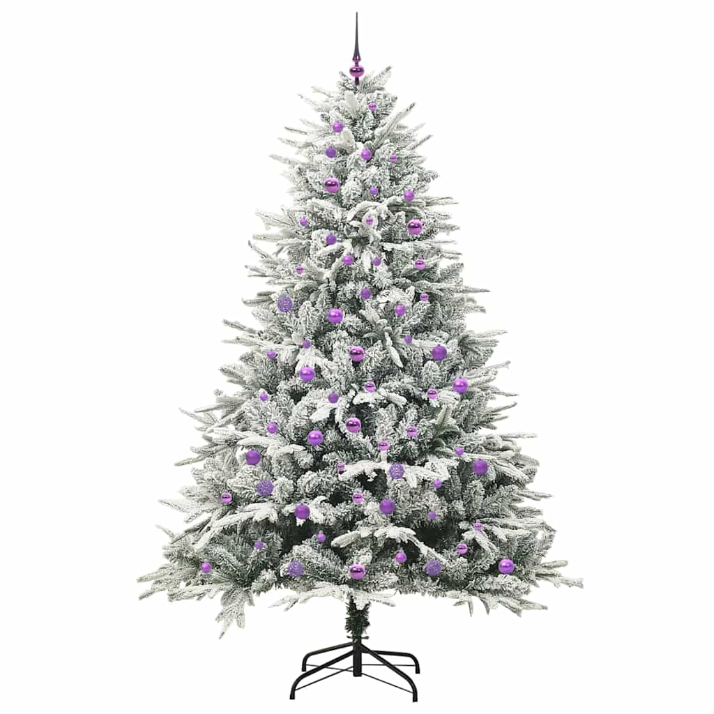 Artificial Pre-lit Christmas Tree with Ball Set Green 94.5