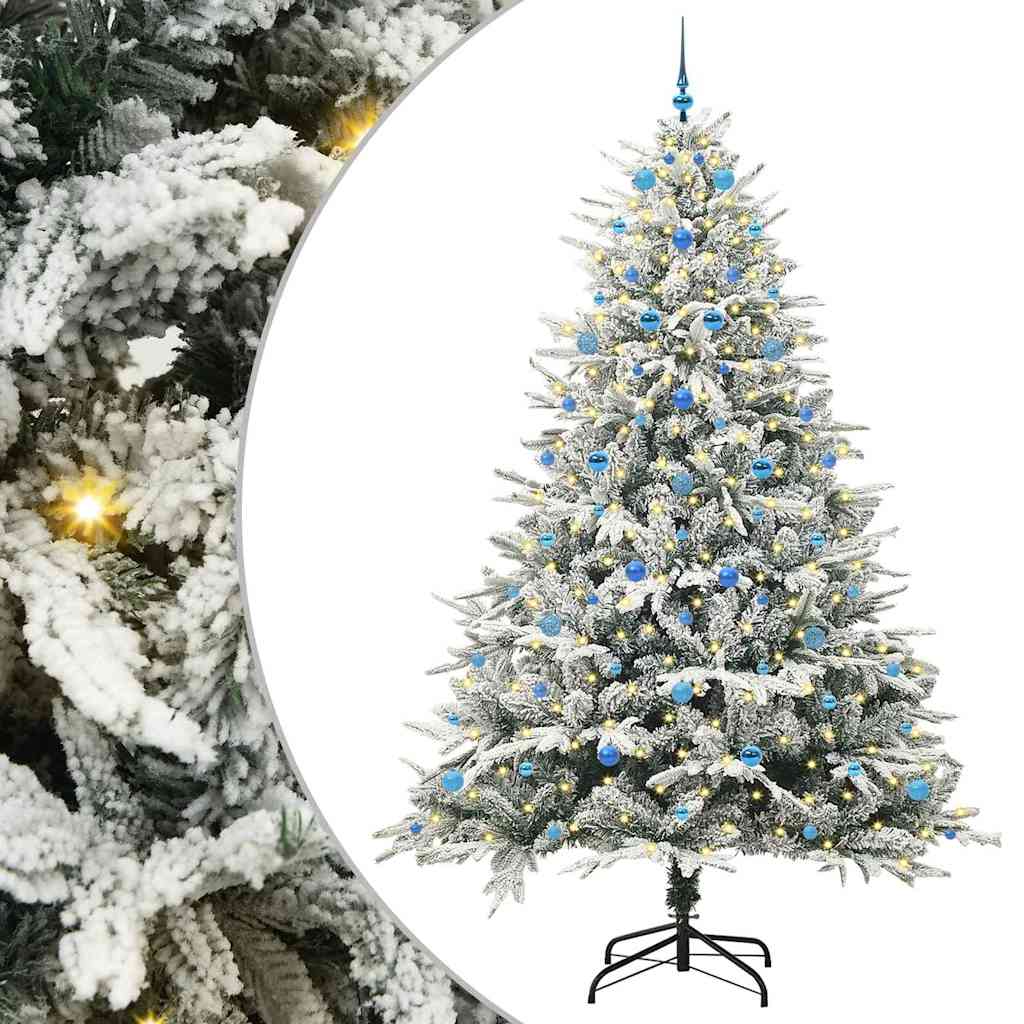 Artificial Pre-lit Christmas Tree with Ball Set Green 94.5