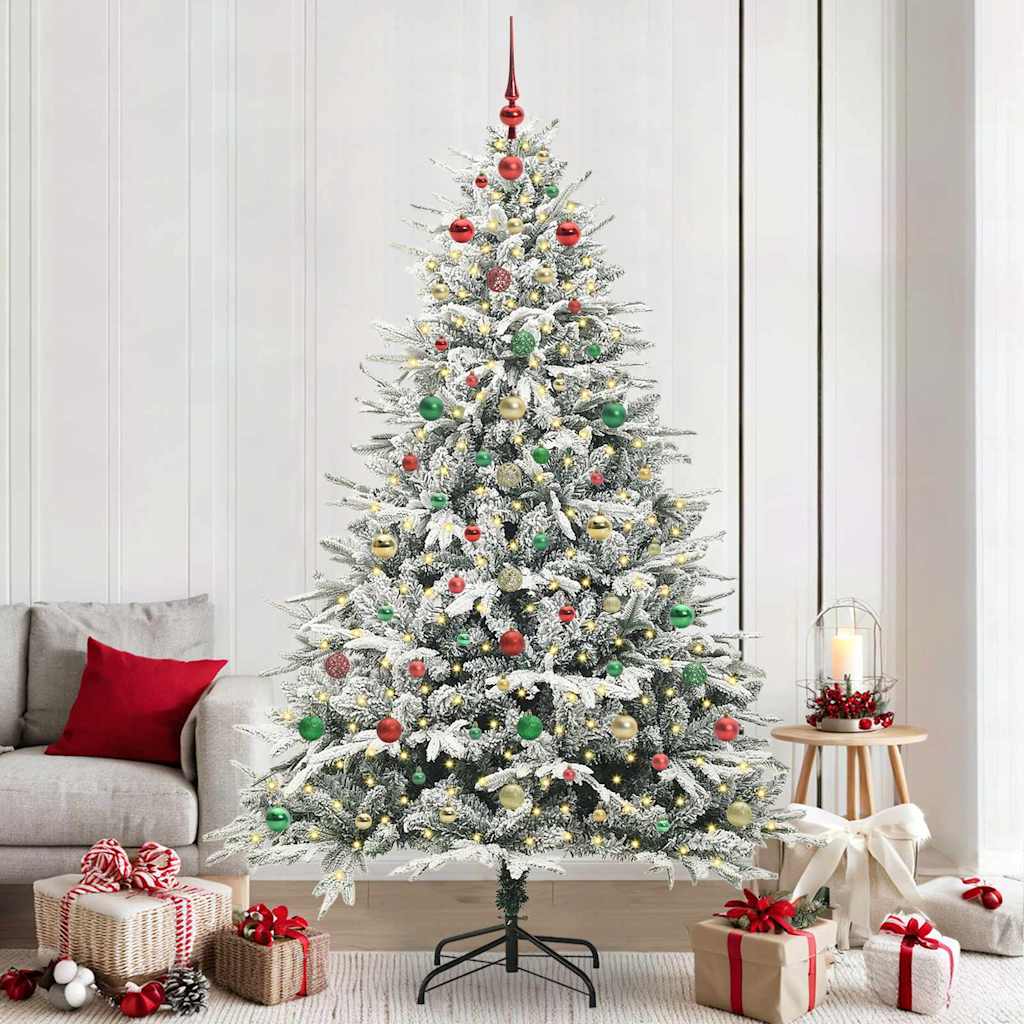 Artificial Pre-lit Christmas Tree with Ball Set Green 94.5