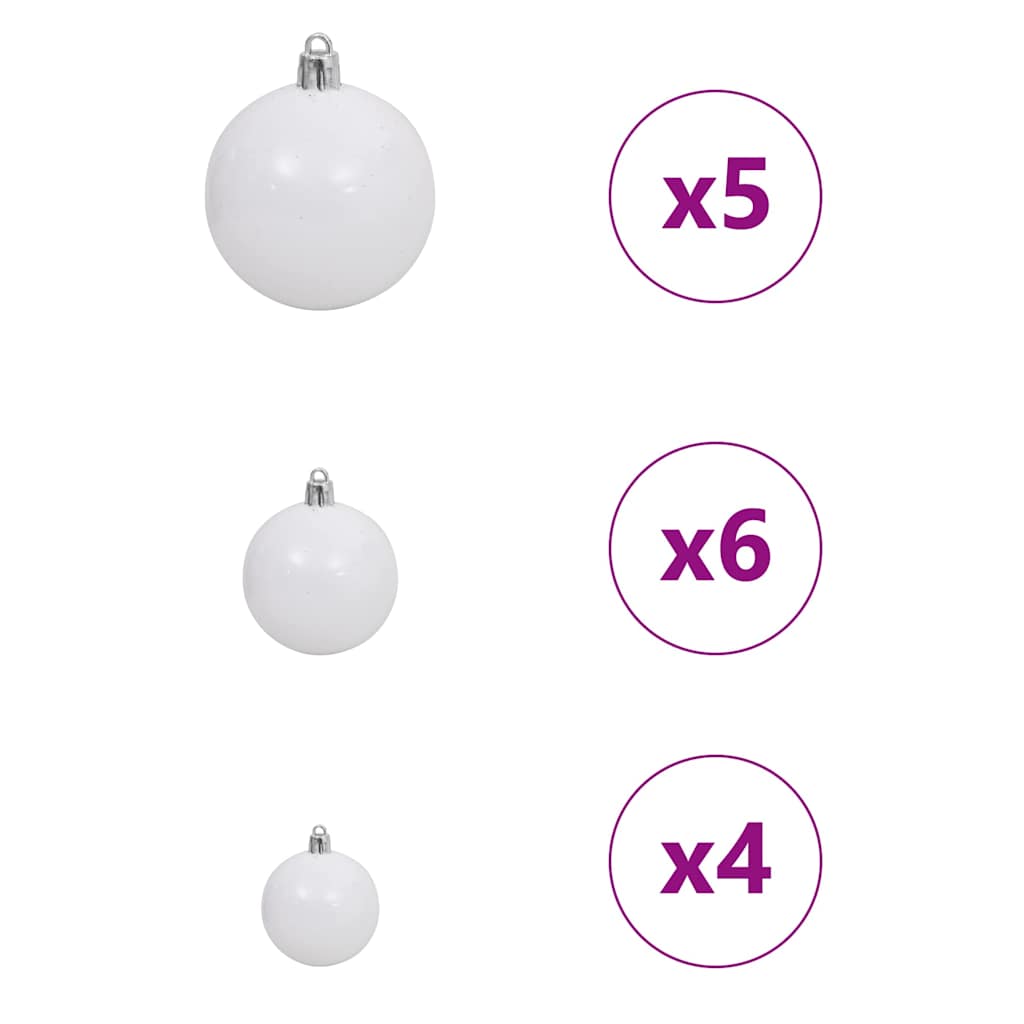 Artificial Christmas Tree White 59.1" PVC and Metal and Plastic