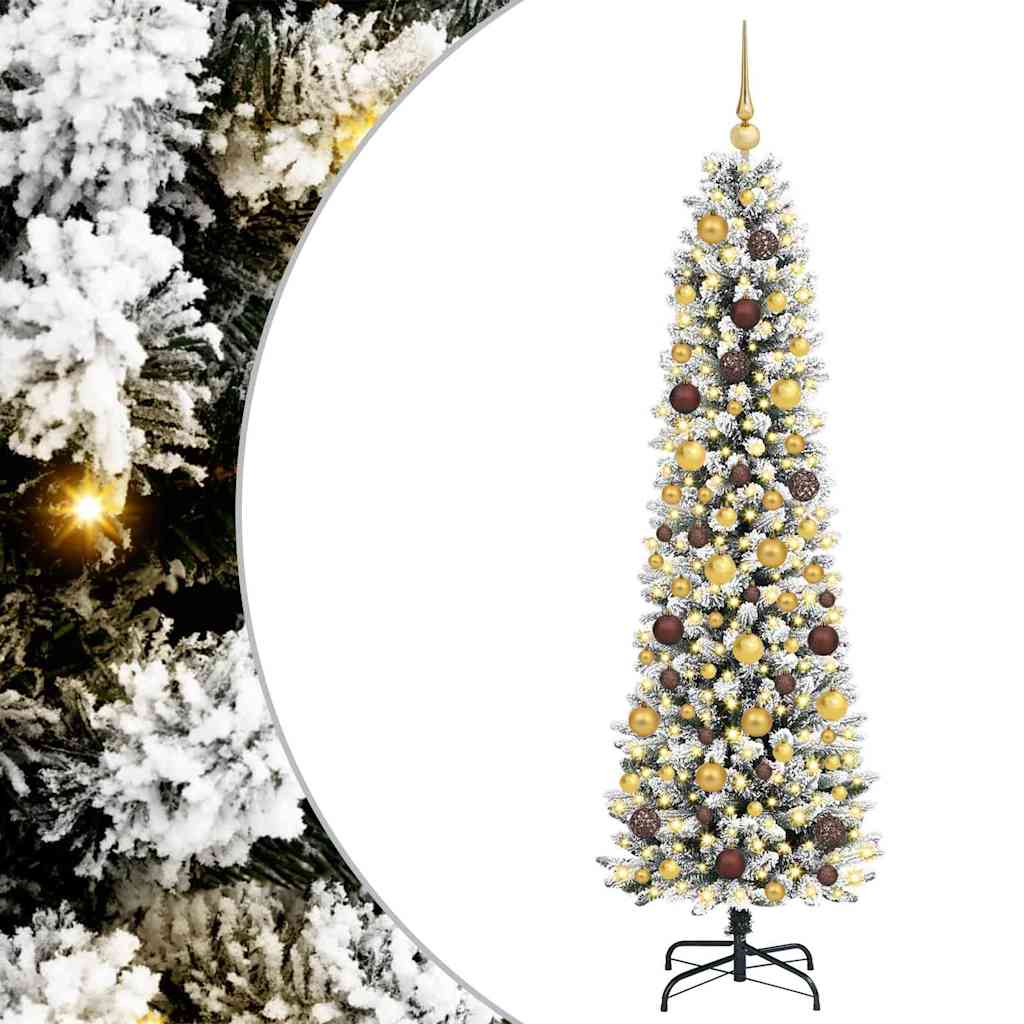 Artificial Christmas Tree White 70.9" PVC and Metal and Plastic