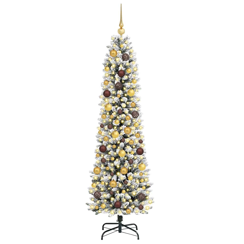Artificial Christmas Tree White 70.9" PVC and Metal and Plastic