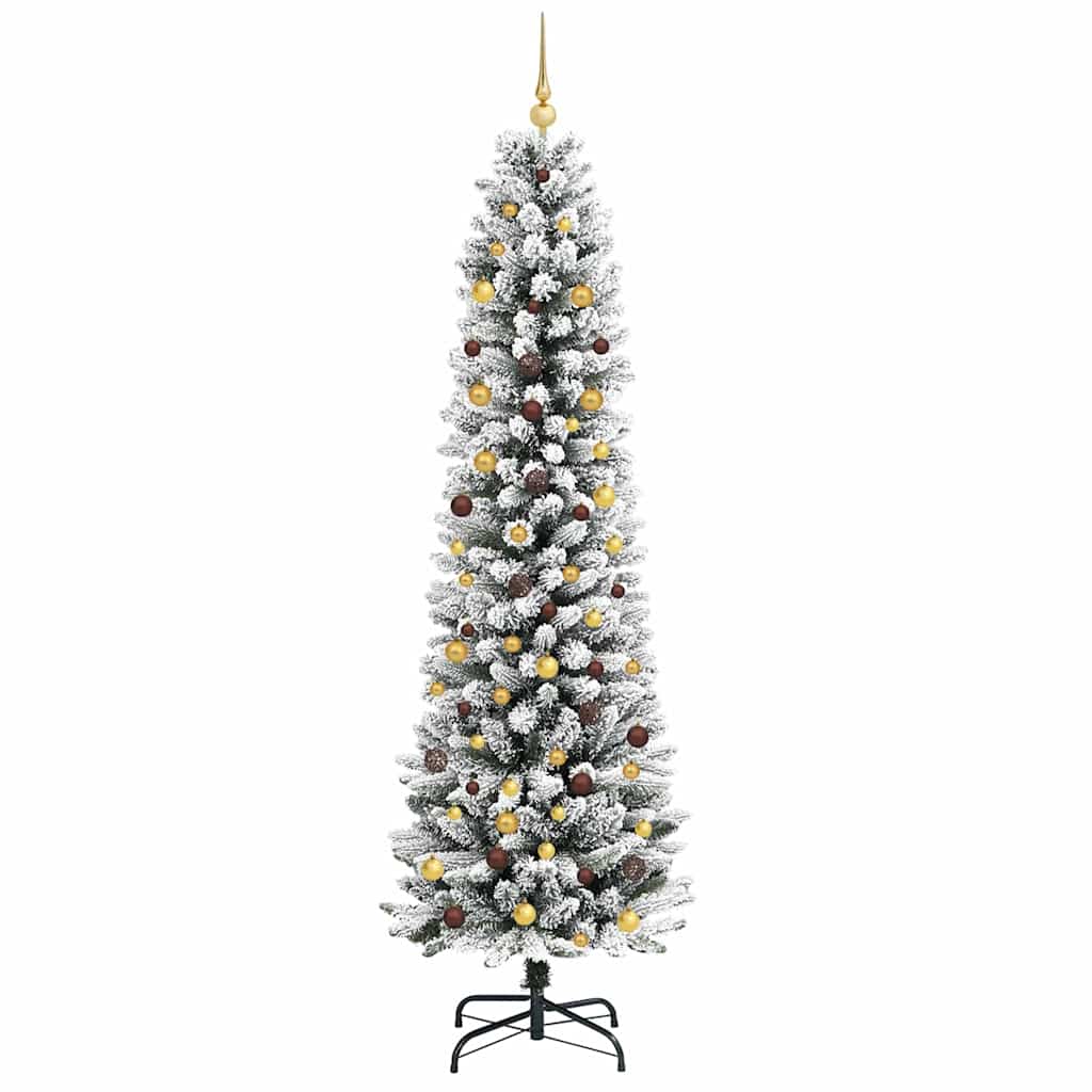 Artificial Christmas Tree White 94.5" PVC and Metal and Plastic