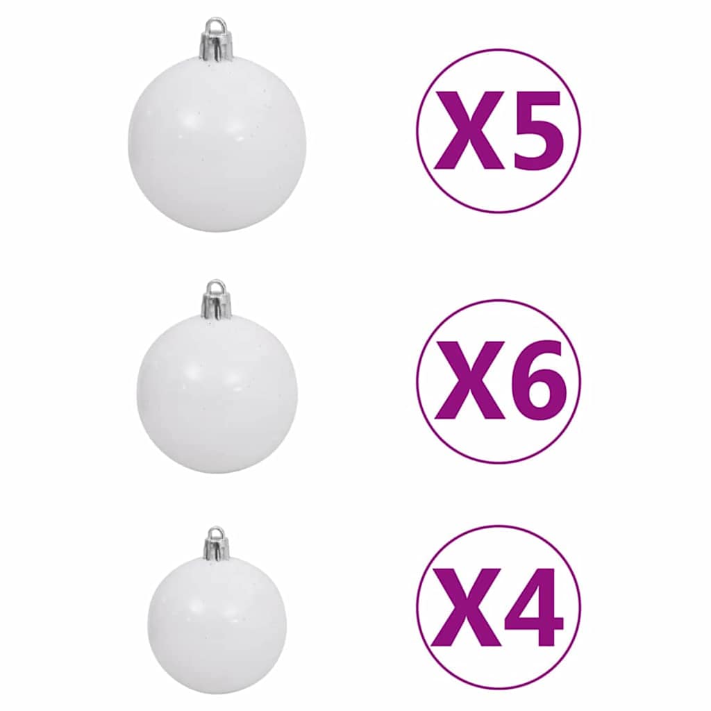 Artificial Pre-lit Christmas Tree with Ball Set Green 59.1" PET