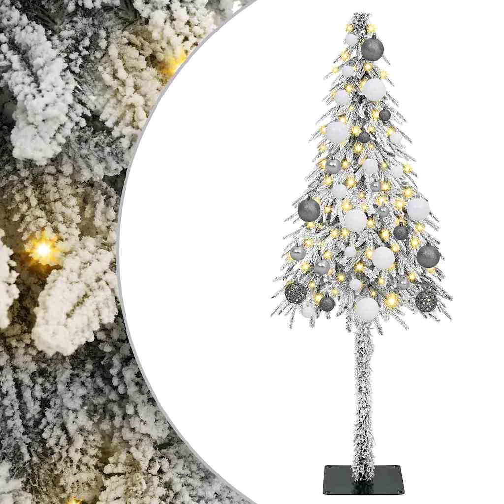 Christmas Tree with 150 LEDs White 59.1" PE and Steel