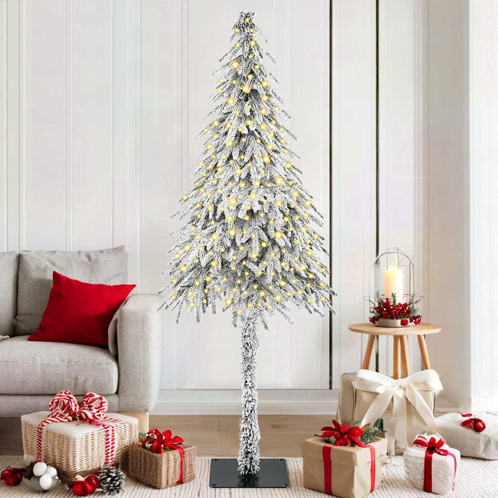 Christmas Tree with 300 LEDs White 70.9" PE and Steel
