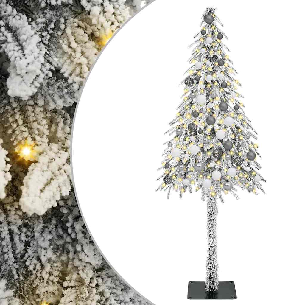 Christmas Tree with 300 LEDs White 70.9" PE and Steel