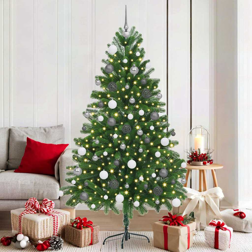 Christmas Tree with 300 LEDs with Stand Green 70.9" PE