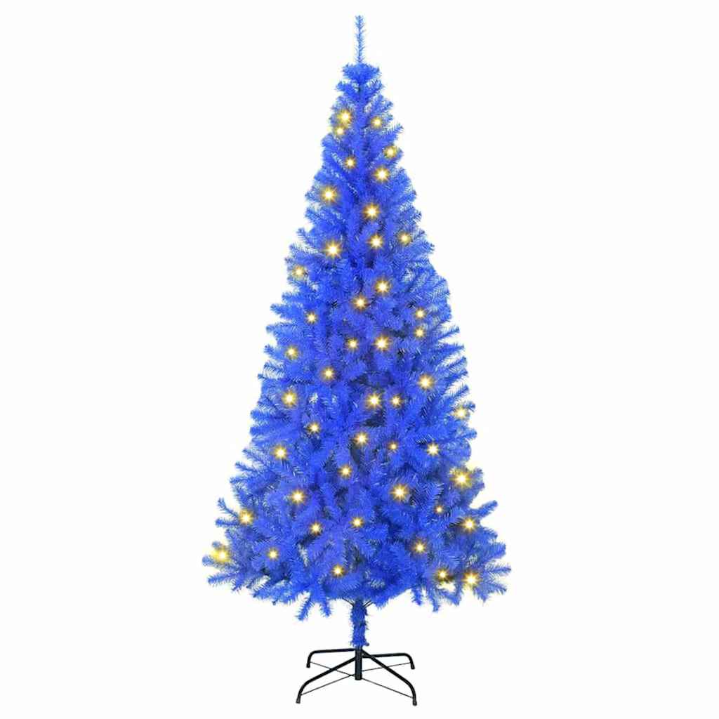 Christmas Tree with 300 LEDs with Stand Blue 70.9" PVC