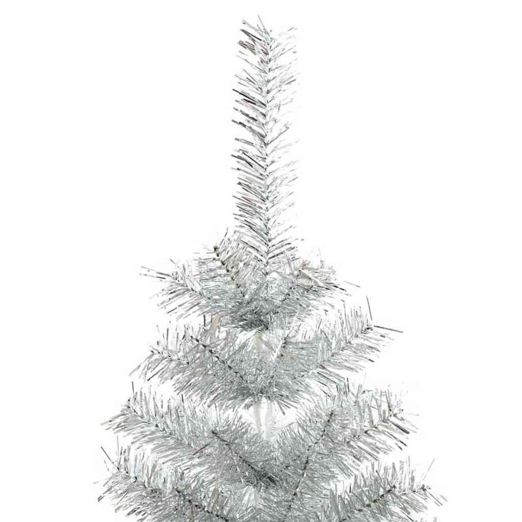 Christmas Tree with 300 LEDs with Stand Silver 70.9" PET